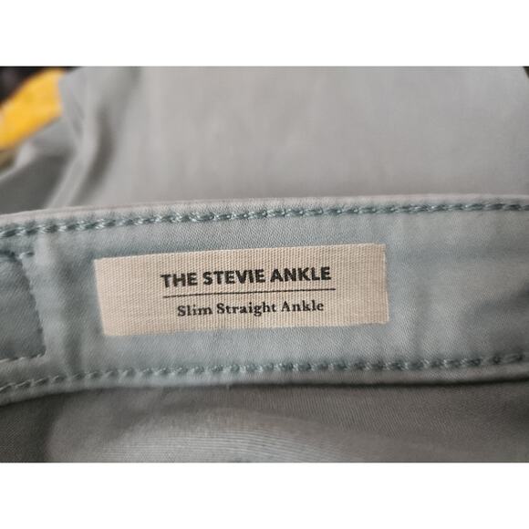 AG Adriano Goldschmied Chino Women sz.‎ 26R Sage Green Stevie Ankle Preppy Jeans - Picture 13 of 13